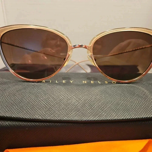 Bailey Nelson | Bonnie Rose Gold Frame Cat Eye Delicate Handcrafted Sunglasses - Picture 14 of 14